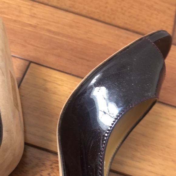 Jimmy Choo Henna 100 Sparkly Patent Bordeaux Heels 37/6.5 - Picture 6 of 16